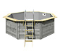 Karibu Gartenpool-Set »Modell 1«, wassergrau, ca. 400 x 400 cm