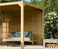 Karibu Pavillon mit 2 Schutz-Wänden, 28 mm (Markaska)