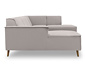 Sofa »Jules« in U-Form, links, silberfarben
