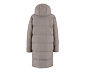 Steppmantel mit Kapuze, taupe