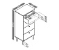 Kommode »Bekeson«, schmal, anthrazit