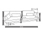 3-Sitzer-Sofa mit Hocker, braun
