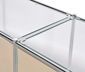 Sideboard Metall »CN3« mit 2 Klappen und Glasböden, beige