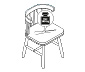 Dining-Stuhl mit Sitzpolster