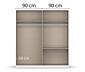 rauch Kleiderschrank »Joel«, 4 Türen, 2 Schubladen und Spiegel, weiß/Eiche Artisan