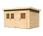 Karibu Gartenhaus mit 2 separaten Räumen »Tansila 3«, natur, 28 mm