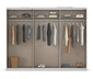 Rauch Schwebetürenschrank »Abraxxas« mit dimmbarer Spiegelbeleuchtung, 3-türig, grau metallic