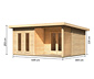 Karibu Premium-Gartenhaus, 38 mm (Altona 5), natur