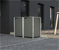 Mülltonnenbox, Aluminium, 2x 240 l