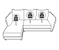 Premium-Lounge-Ecke mit Sunbrella®-Stoff