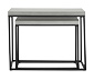 2er-Set Konsolentische mit Beton-Tischplatte