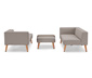 Premium-Lounge-Set mit Sitzhocker und Tablett