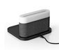 N8WERK Nachttischlampen-Wecker mit Wireless Charger, schwarz