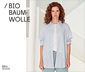 NAH/STUDIO Longbluse | Bio-Baumwolle, blau