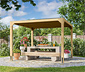 Karibu Pavillon mit 2 Schutz-Wänden, 28 mm (Markaska)