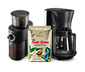 Tchibo Filterkaffeemaschine »Let's Brew«, schwarz (inkl. elektrischer Kaffeemühle und 500 g Beste Bohne)