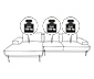 Scapa Ecksofa mit Longchair links, cremefarben