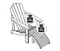 Beach Chair mit Fußteil, braun
