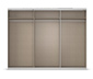 Rauch Schwebetürenschrank »Abraxxas« mit dimmbarer Spiegelbeleuchtung, 3-türig, grau metallic