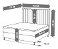 Boxspringbett, ca. 140 x 200 cm, anthrazit