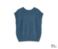 NAH/STUDIO Strick-Pullunder | recycelter Cashmere und Merinowolle, blue melange