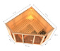 Karibu Sauna »Rachel 2« im Set mit 9-kW-Bio-Ofen und Bio-Steuerung
