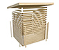 Karibu Gartenhaus mit 2 separaten Räumen »Tansila 3«, terragrau, 28 mm