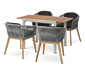 Dining-Sessel mit Textilgeflecht