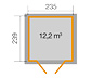 WEKA Gartenhaus mit Echtglas-Oberlichtern, 21mm »264 Gr.2«, anthrazit-weiß