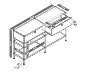 Konsole Metall »CN3« mit 2 Schubladen, grau