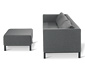 Lounge-Sofa mit Sunbrella®-Stoff, mittelgrau