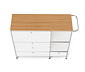Sideboard Metall »CN3« mit Holzplatte, 1 Klappenfach und 4 Schubladen, weiß