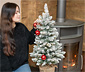Evergreen LED-Weihnachtsbaum mit Jutetopf, ca. 90 cm