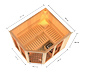 Karibu Sauna »Scarlett 3« im Set mit 9-kW-Ofen und finnischer Steuerung