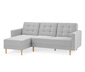 Federkern-Eckschlafsofa »Just Relax« mit Stauraumbank, hellgrau