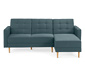 Federkern-Eckschlafsofa »Just Relax« mit Stauraumbank, blau-grau
