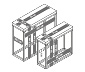 2er-Set Konsolentische mit Beton-Tischplatte