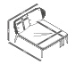 Daybed mit Kopfteil mit Textilgeflecht