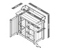 Gartenschrank mit Handtuchhalter