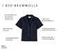 NAH/STUDIO Seersucker-Bluse | Baumwolle, Navy