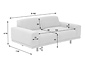 Sofa, 2-Sitzer »Penelope«, silberfarben