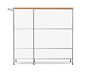 Sideboard Metall »CN3« mit Holzplatte, 1 Klappenfach und 4 Schubladen, weiß