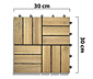 10 Holzfliesen, hellbeige