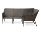 Loungeecke mit Polyrattangeflecht