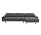 Ecksofa »Penelope«, dunkelgrau, rechts