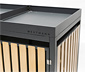 Mülltonnenbox mit Blumenkasten, anthrazit