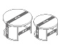 2 Couchtische mit Beton-Tischplatte