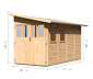 Karibu Anlehn-Gerätehaus, 19 mm (Wandala 4), natur