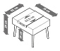 Premium-Lounge-Set mit Sitzhocker und Tablett