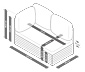 2-Sitzer-Modul mit Relax-Komfort-Kissen